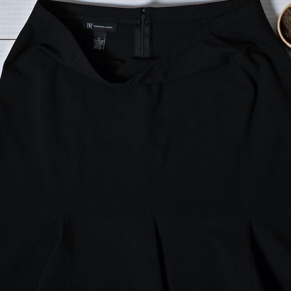 INC International Concepts Black FLare Tulip Skirt 12 - Picture 2 of 2